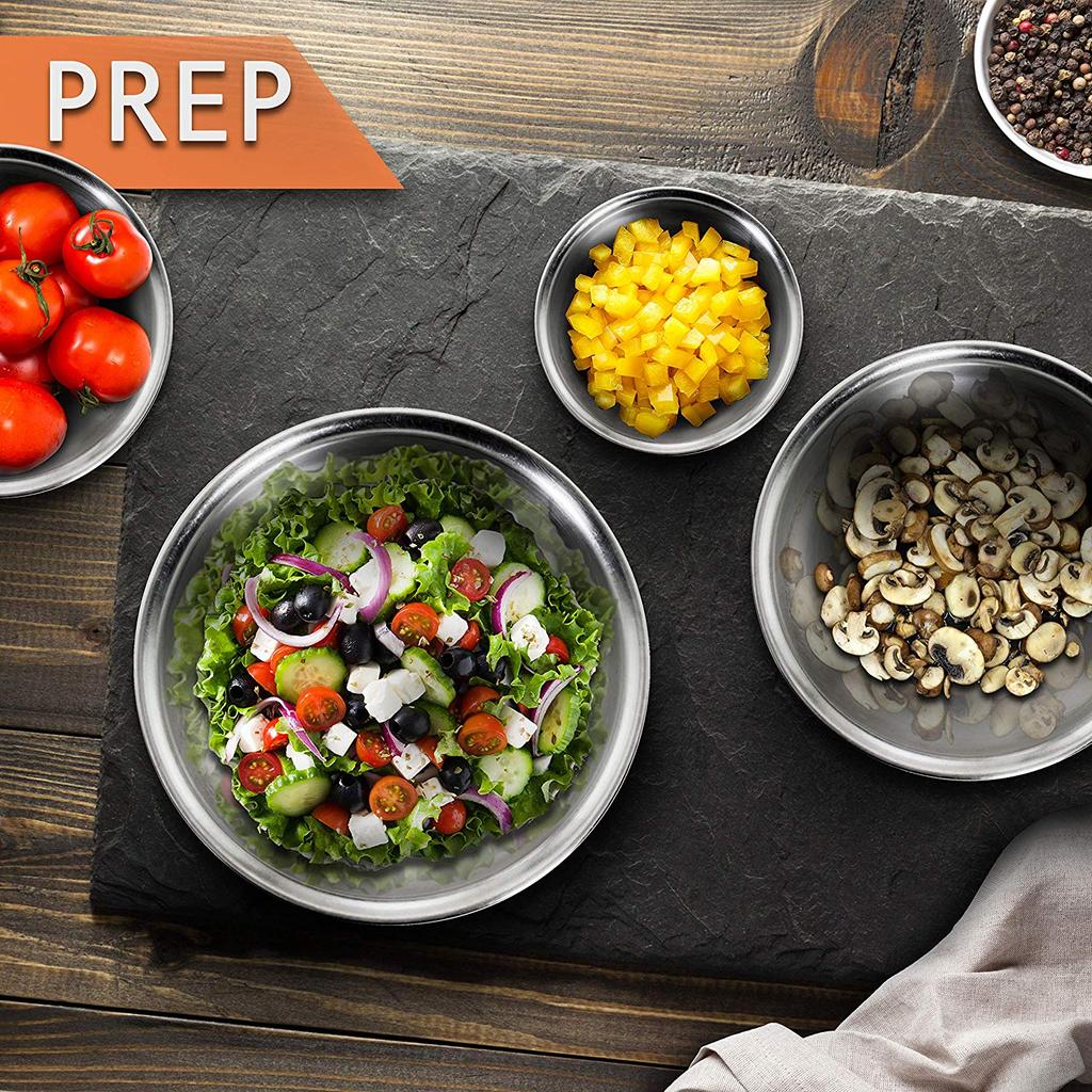 304 Stainless Steel Dinner Plates Kitchen Restaurant Tray Round Dessert Cake Snack Dishes Food Storage Plate Korean Tableware