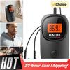Mini Portable FM Radio Digital Tuning Pocket Clip Radio with Earphone Battery Operated Radio for Home Outdoor Walking Jogging