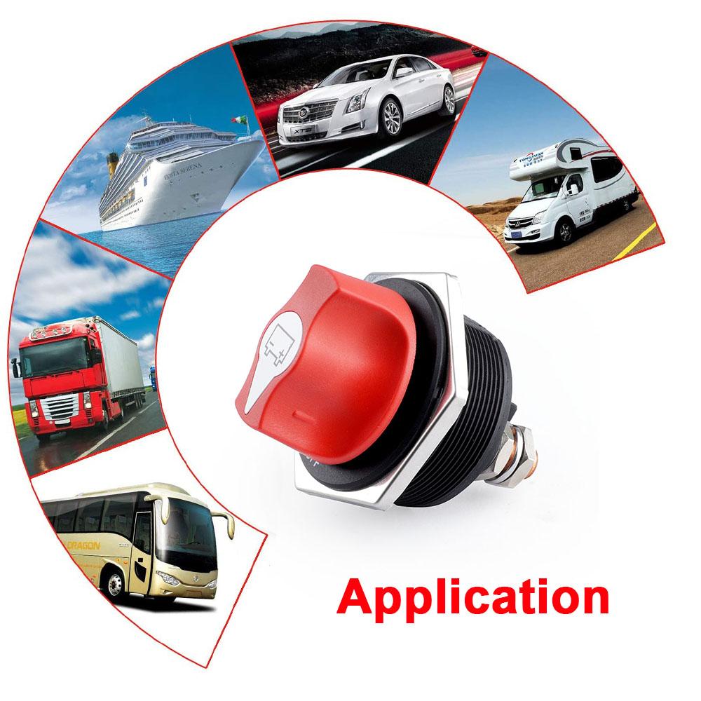 50A 100A 200A 300A DC 12V Car Rally Battery Switch Disconnecter Power Isolator Cut Off Switch Kit For Truck Car Motorcycle Boat
