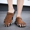 Big Size 46 Luxury Men Leather Slippers Sandals Comfortable Breathable Casual Shoes Men Fashion Sneakers Leisure Men Slippers Slides Footwear Male