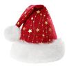 Christmas Decorative Santa Claus Hat Christmas Long Plush Thickened Red Gift Hat Adult Plush Christmas Hat Xmas Gift Decor