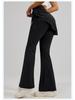Pleated High-Waisted Flare Yoga Culottes