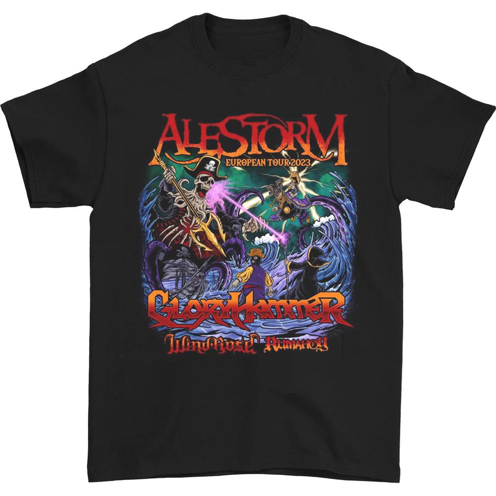 

Alestorm EU tour Tour Tshirt black All Sizes Short sleeve X180 Unisex T-Shirt XL