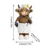 Cow Statue Resin Rustic Realistic Cute Decor Bathrobe Cow Decorations for Home for Home Bathroom Bedroom Living Room Outdoor