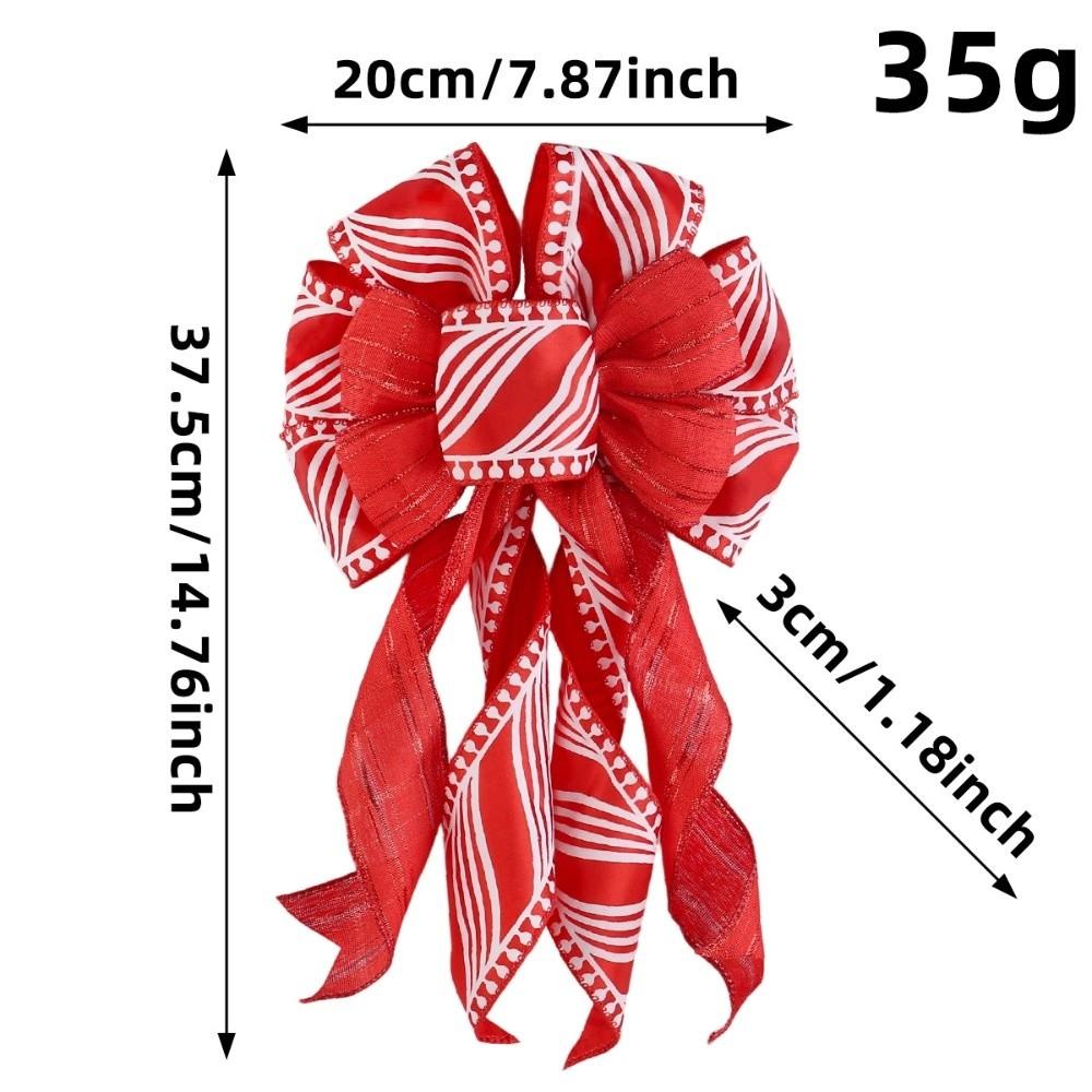 

Large Christmas Double-Layer Red Bow Handcrafted Wreath Decoration Holiday Decoration B