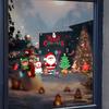 Santa Claus Tree Atmosphere, Snowman Decoration, Static Glass Stickers for Scene Arrangement In The Sales Office
