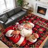 Christmas Printed Square Area Rug Soft Non Slip Floor Carpet For Bedroom Holiday Gift