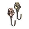 2 Stück/Set Rosenmuster Metall Vorhanghaken Heim Wand Tür Dekorative Hakenrückseiten