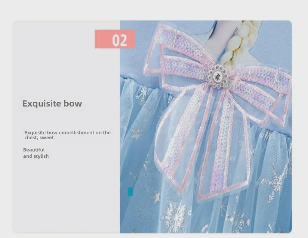 Elsa Princess Summer Dress: Frozen-inspired Tutu for Girls