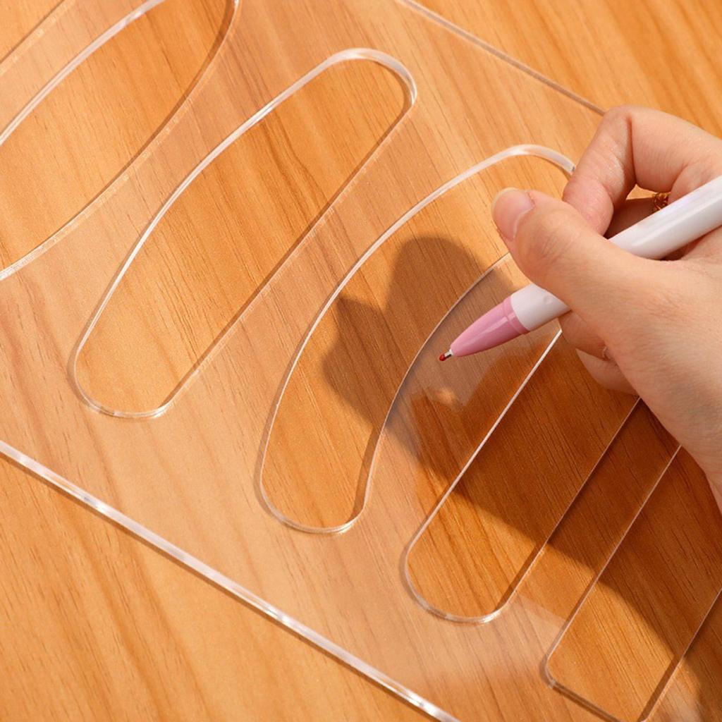 Woodworking Router Template 6-in-1 Acrylic Grab Handle Router Template 19.5x30cm/7.68x11.81 Inches Valet Tray Router Templates