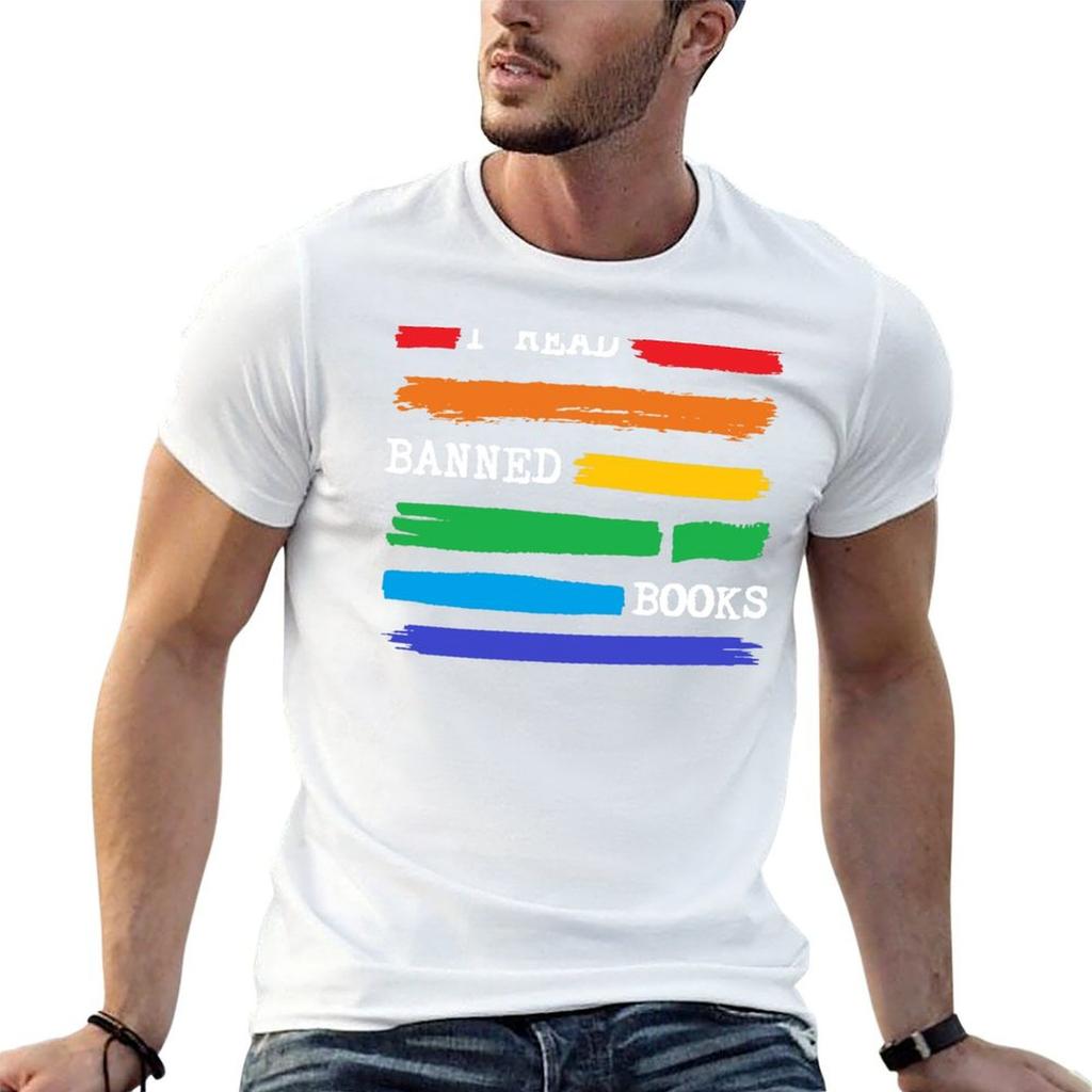 I Read Banned Books Rainbow Banned Books Week 2023 Typewriter TShirt Trendy Pattern TShirt For Unisex
