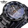 WINNER Transparent Mode Leuchtende Getriebe Bewegung Royal Design Männer Top Marke Luxus Männliche Mechanische Skeleton Armbanduhr