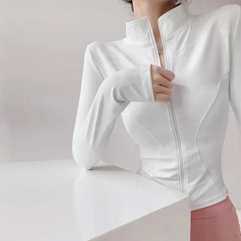 Quick Drying Sports Coat Women's Tight Top Yoga Jacket Long Sleeve Zipper Jacket Running Fitness Women's Jacket S-3XL