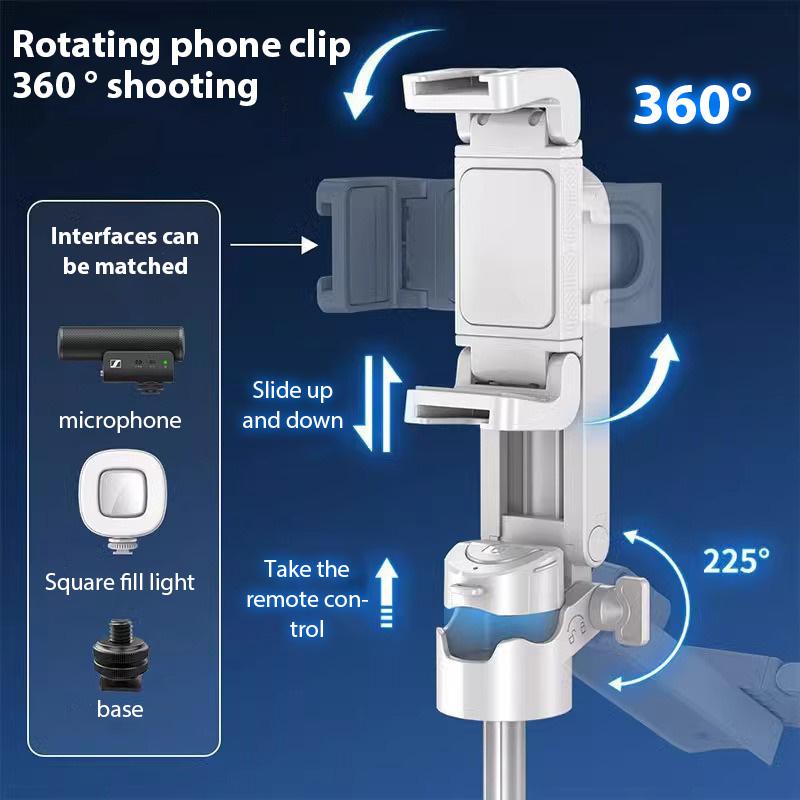 Universal Portable Selfie Stick Tripod Foldable Mini Selfie Stick Phone Tripod Stand With Detachable Wireless Remote Controller 7