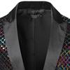 Herrenanzug, Smoking, Partymantel, Pailletten, Gentleman-Blazer, Jacke, Ein-Knopf-Anzug