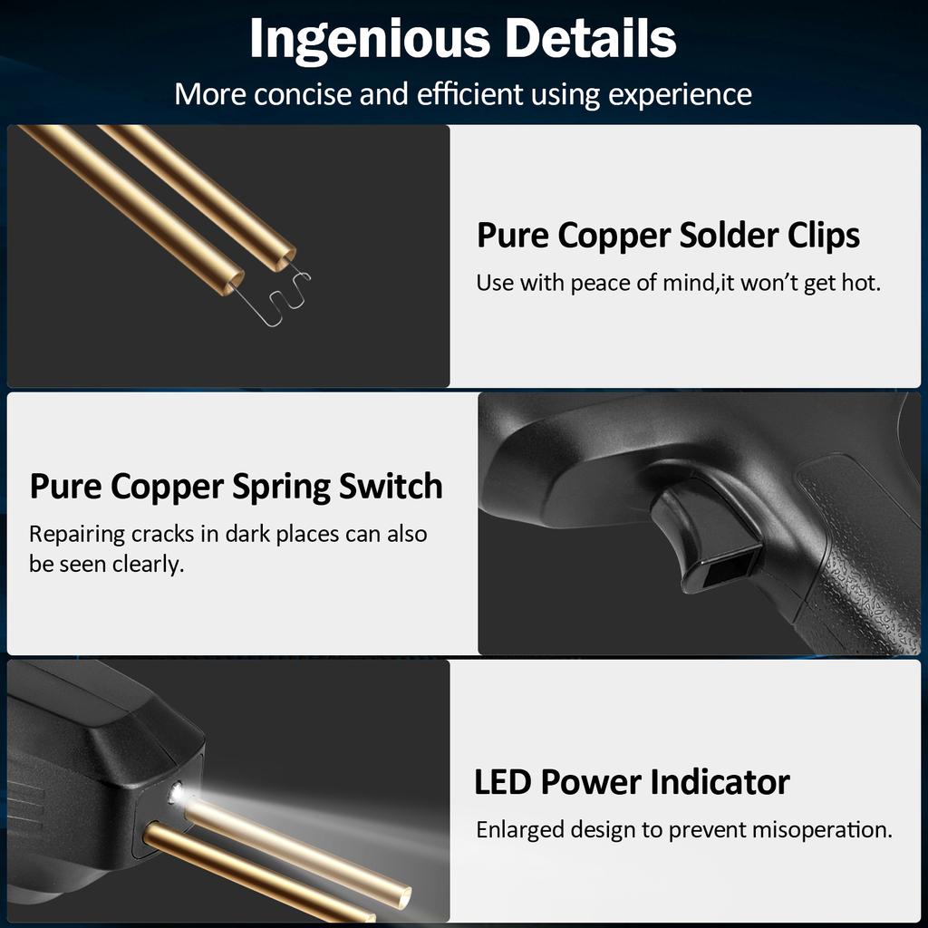 50W Kunststoffschweißgerät Heißklammergerät Kunststoffschweißbrenner Heißluftpistole Lötkolben Autostoßstangen-Reparaturwerkzeug