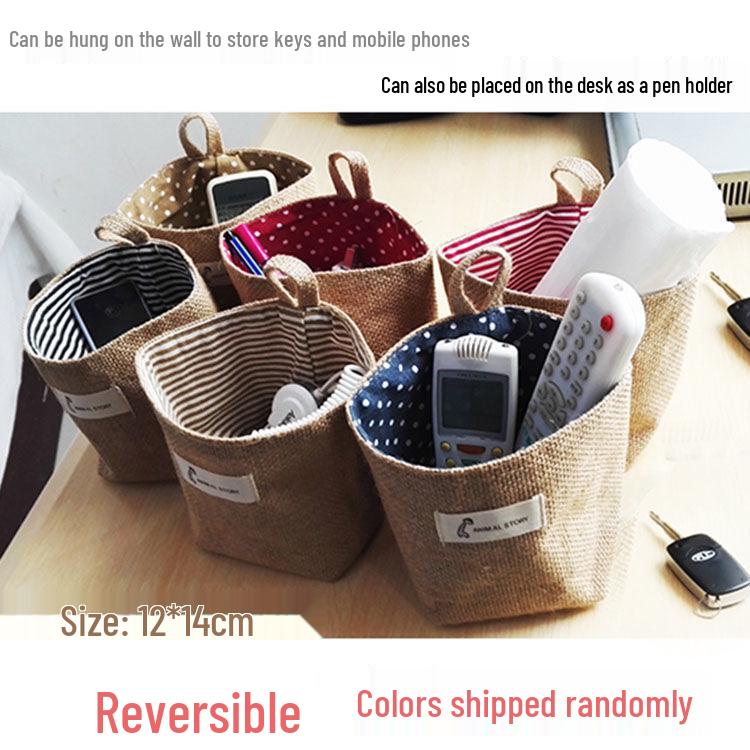 Multi-layer Fabric Hanging Storage Bag for Dormitory and Wardrobe Door, Wall-Mounted Phone Organizer