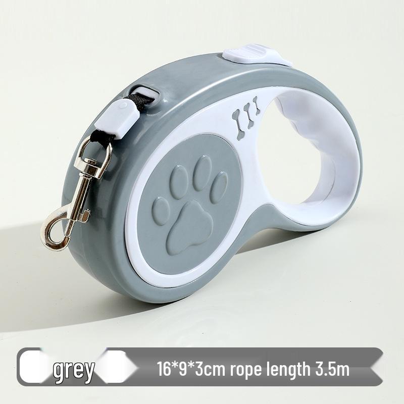 

Explosion-Proof Automatic Retractable Medium Dog Leash - Pet Walking Essentials серый