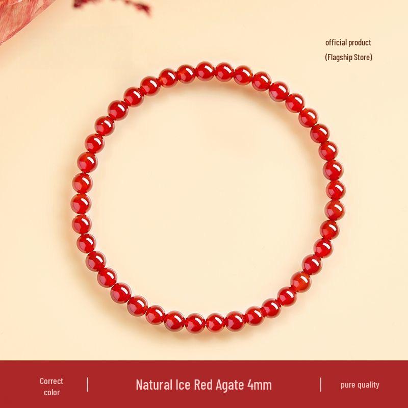 

Браслет из красного агата с драконом на год рождения для пар, бусины из халцедона класса 7A, аксессуар унисекс