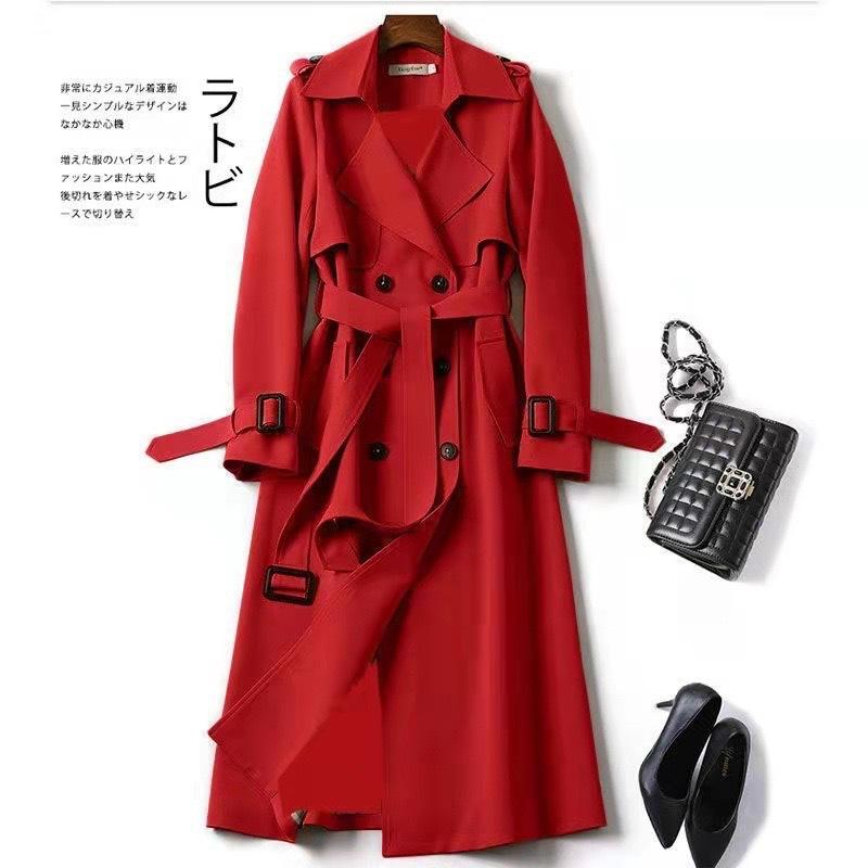 Trenchcoat Damen mittel und lang Frühling und Herbst neu Koreanische Version klein beliebt Britischer Stil Knie-Mantel Mantel