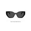 Prada Letter Logo Irregular Shape Sunglasses Women Sunglasses Black PRA09S1AB5S0