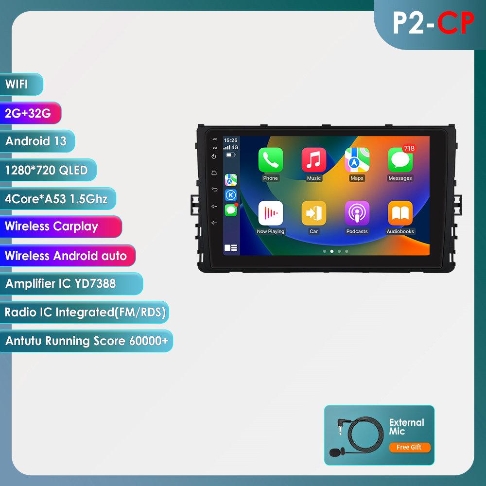 

Hizpo 9 QLED Экран Carplay 4G 2Din Android13 Автомагнитола для Для VW MQB Polo Plus T-Cross Как T-Кросс T-Roc Tharu Sagitar Интеллектуальная Автомагнитола P2CP 4Core 2G 32G