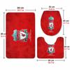 Liverpool (95)Flannel Toilet 3 Piece Set Soft Bathroom Rug Non-Slip Toilet Seat Cover Bathroom Home Decor