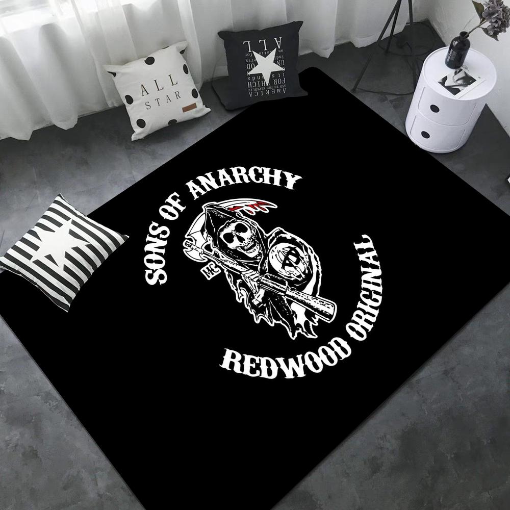 Syn anarchie Americké podložky do místnosti Protiskluzové Absorbují vodu Dlouhá pruhovaná podložka Podložka do ložnice Vítejte Rohožka