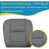 Priprilod Driver Side Bottom Perforated Microfiber Leather Replaement Seat Cover Gray Fit for Ford F250 F350 Lariat 2001