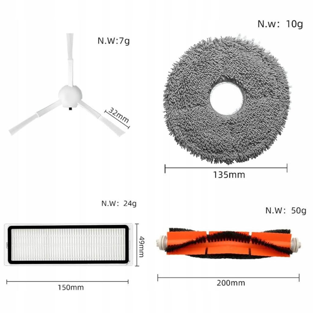 Zestaw Do Xiaomi Mi Robot Vacuum S10 + X10+ X20+ Filtry Szczotki Mopy Worki