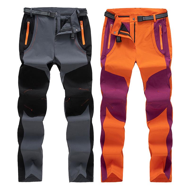 Men's Summer Quick-Dry Outdoor Pants, Waterproof Stretch, Mountaineering, Plus-Size Women's Thin Spring/Autumn Sportswear.