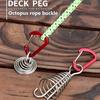 1-5pcs Tent Rope Tensioner Fishbone Deck Anchor Nail Windproof Octopus Deck with Spring Bucklesuitable for Outdoor Camping Tools