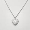 Romantischer Herz-Medaillon-Anhänger zum Öffnen Weiblich Silberfarben Edelstahl Foto-Rahmen Charm Halskette für Frauen Männer Schmuck Geschenk