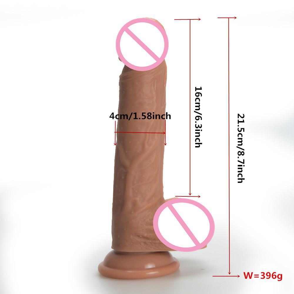 Duen Liquid Silicone Real Muscle Master Simulation Penis Sucker Dildos Female Masturbation Penis Sex Product