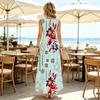 Women's Sleeveless Maxi Dress,Summer Casual Loose Fit Lightweight Vacation Style,Ideal for Poolside & Daily Outings