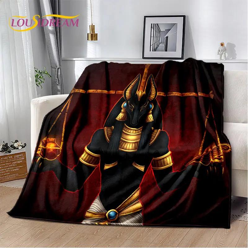 Anubis Egypt Death Mythology Horus Soft Plush Blanket,Flannel Blanket Throw Blanket for Living Room Bedroom Bed Sofa Picnic Kids