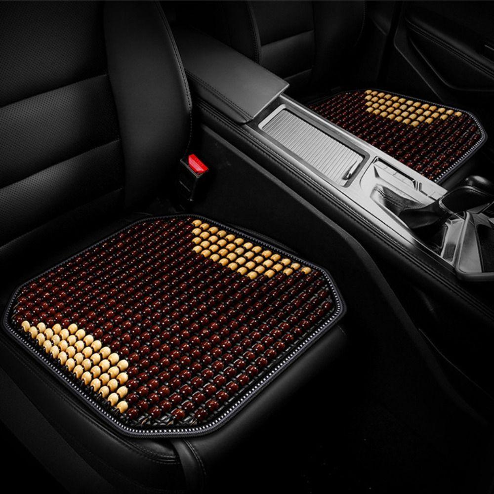 Non-slip Base Summer Wooden Beads Seat Cushion Breathable Seat Cover  Office Chair