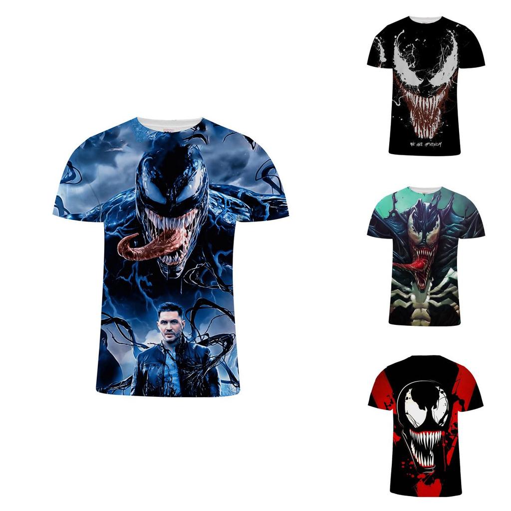 Stylish Women Men Movie Venom Comic Print Casual 3d T-shirt For All Seasons