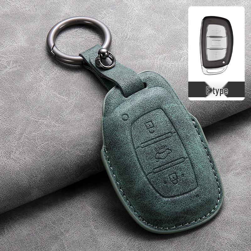 Nyckelfodral i läder för Hyundai: Kompatibel med IX35, Elantra, Mistra, Veloster, IX25, Verna