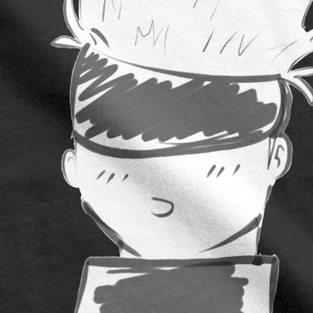 Funny Gojo Satoru T-Shirts for Men Round Neck 100% Cotton T Shirts JJK Anime Short Sleeve Tee Shirt 5XL Tops