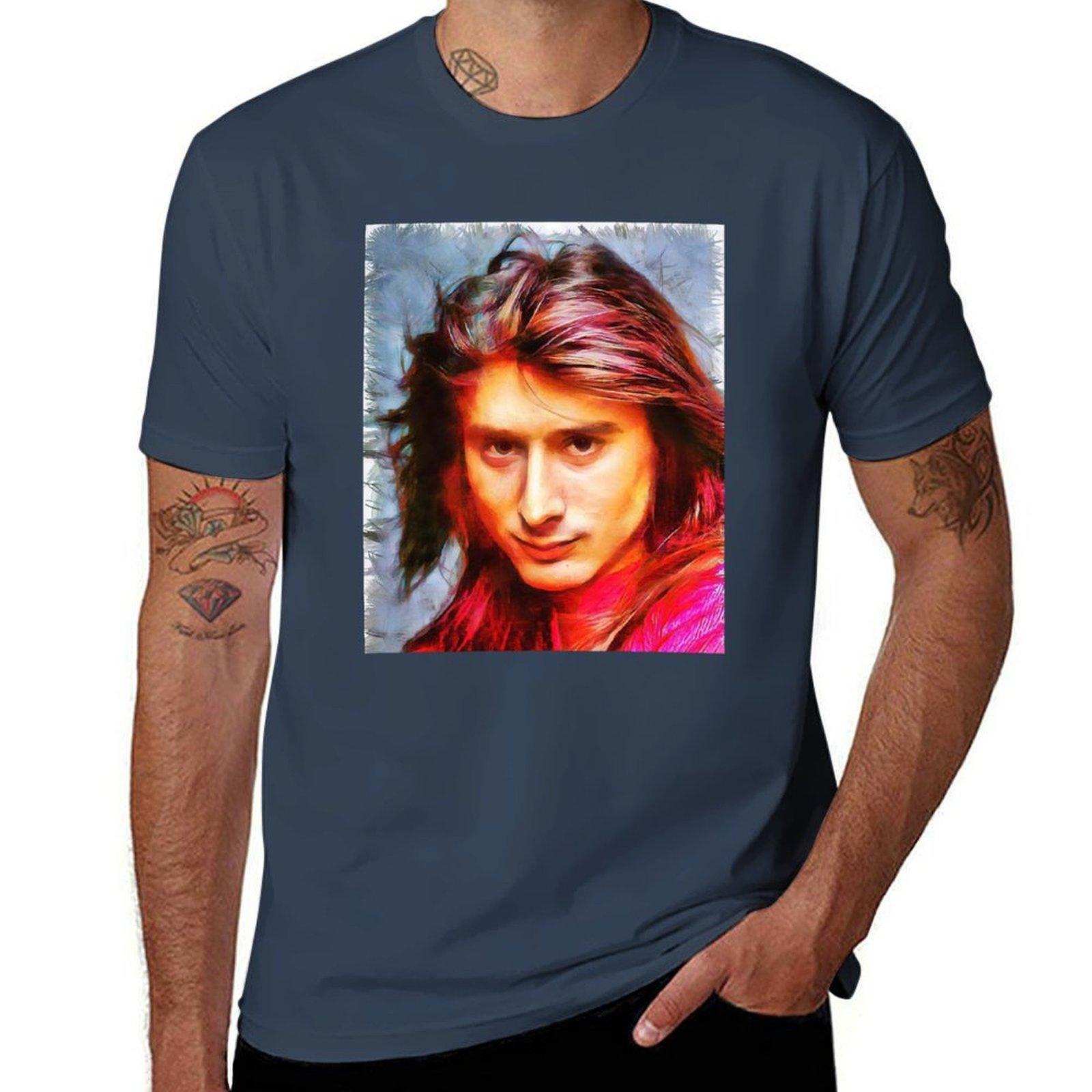 Steve Perry Art TShirt Plus Size Loose Short Sleeve Top S