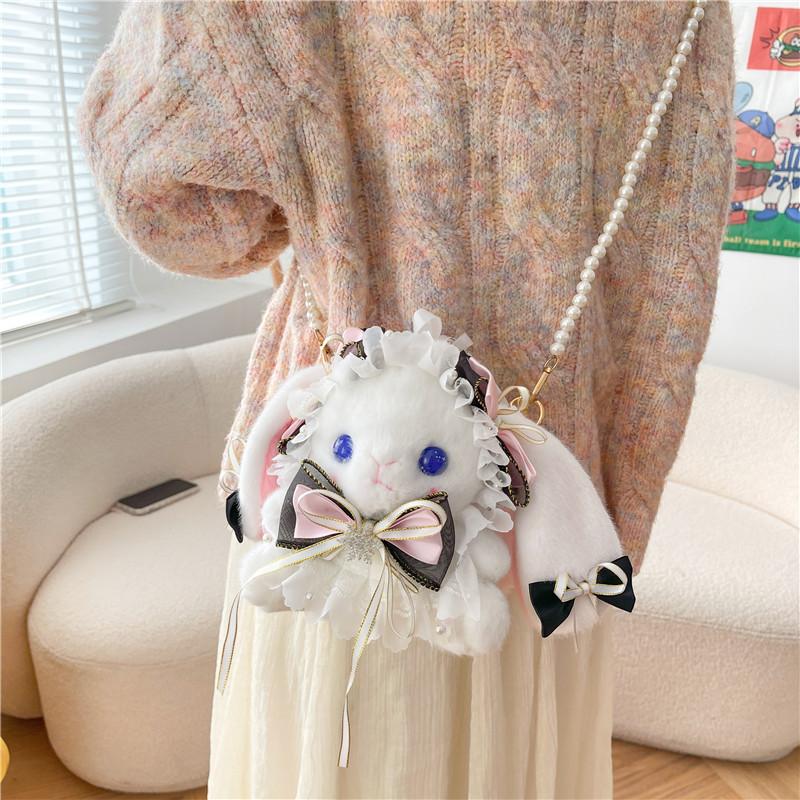 Japanese Cartoon Rabbit Bag Plush Bag Pendant Doll Girl Toy Messenger Bag Handbag Rabbit Doll