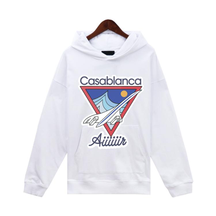 Herbst und Winter Neu Casablanca Casablanca Buchstabendruck Kapuzenpullover Frottee reine Baumwolle Herren und Damen gleicher Stil