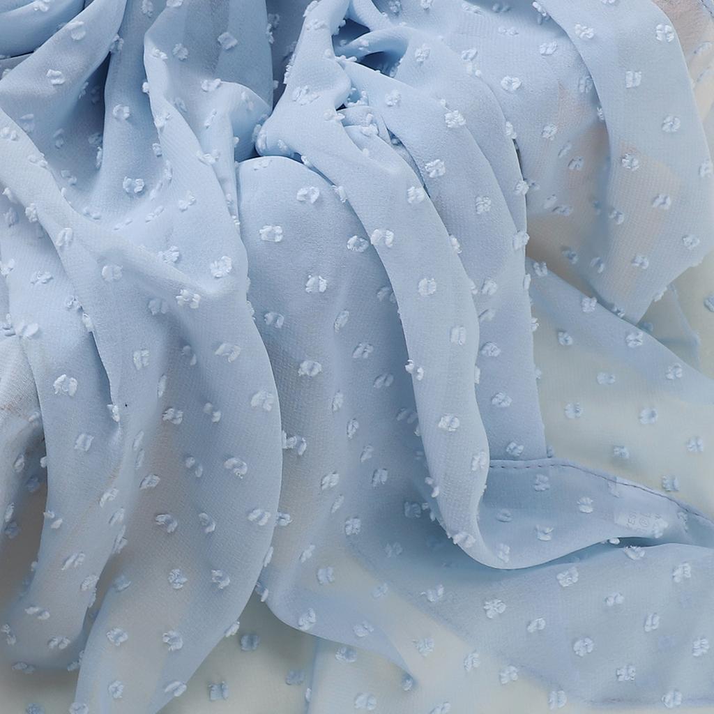 New Arrival Premium Chiffon Mini Pleated Pom Pom Shawl Non-Iron Wrapped Chiffon Pleated Hijab