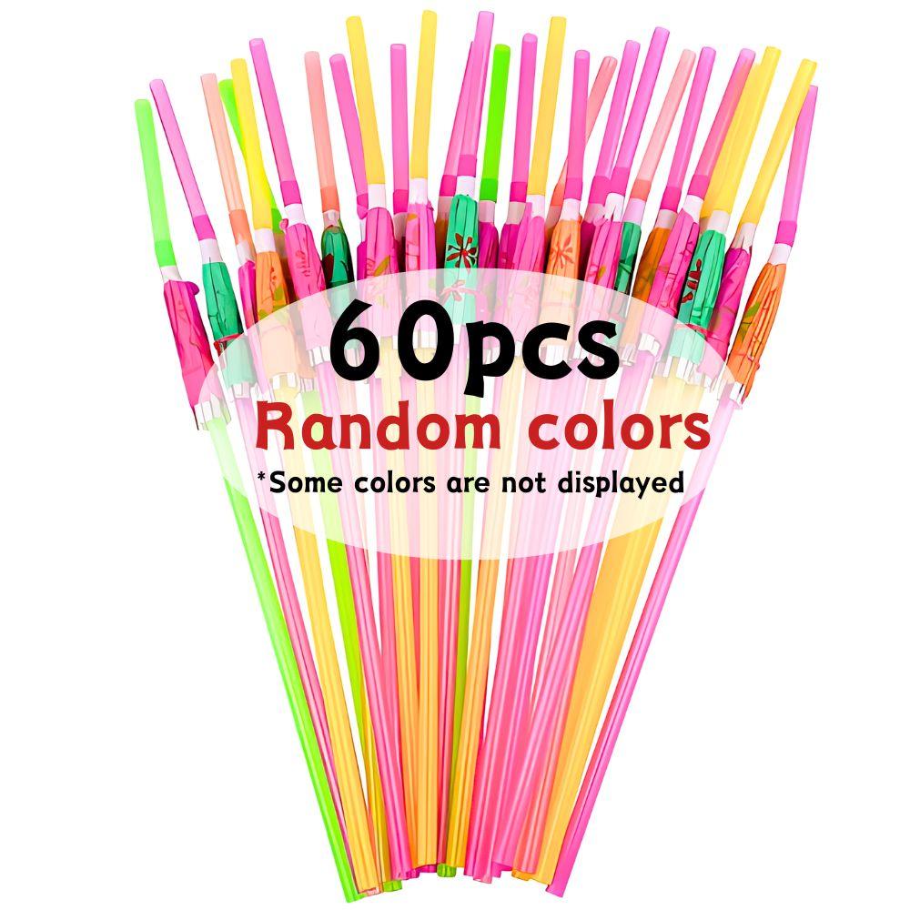 3060120Pcs Random Umbrella Straws For Tiki Drinks Cocktails Mocktails Beach Parties Barbecues Birthday Decorations Ymy