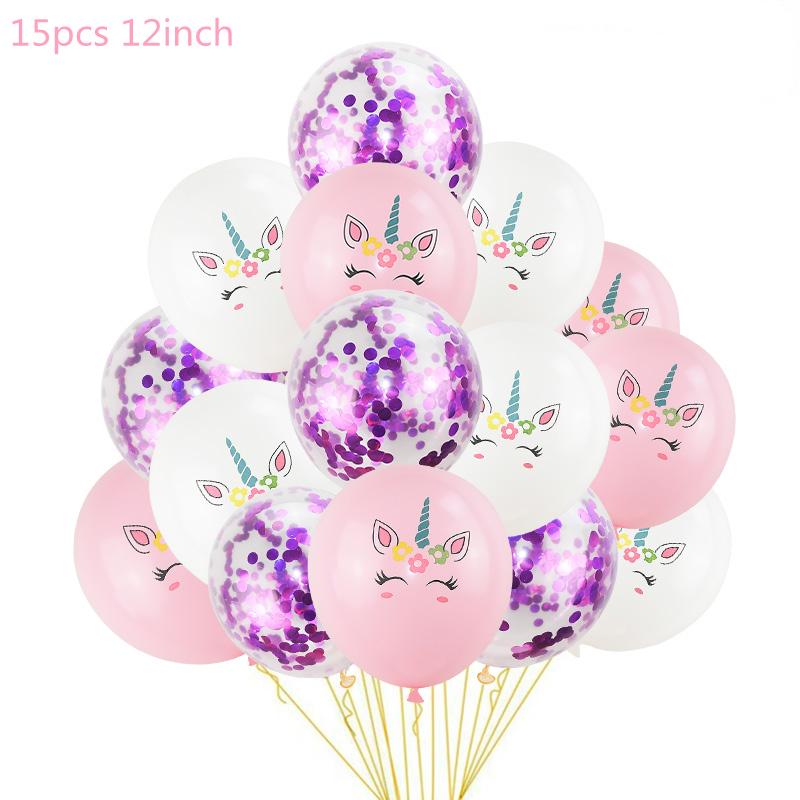 1 Set Einhorn Partyballons Geburtstagsballon Einhorn Dekoration Latex Konfetti Ballon Geburtstagsfeier Dekoration Ballons Kinder