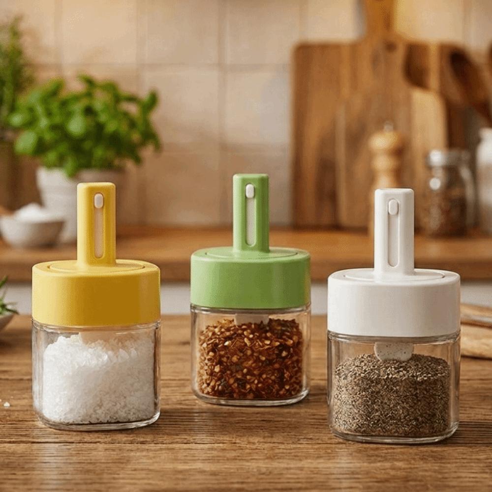 Leak-proof Salt Storage Box Moisture-Proof Salt Container Practical Glass Seasoning Bottle  Cabinet