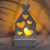 Heart Shape House Silicone Mold Love Houses Concrete Moulds Casting Molds Gypsum Candle Holder Ornaments Resin Mould Home Decor