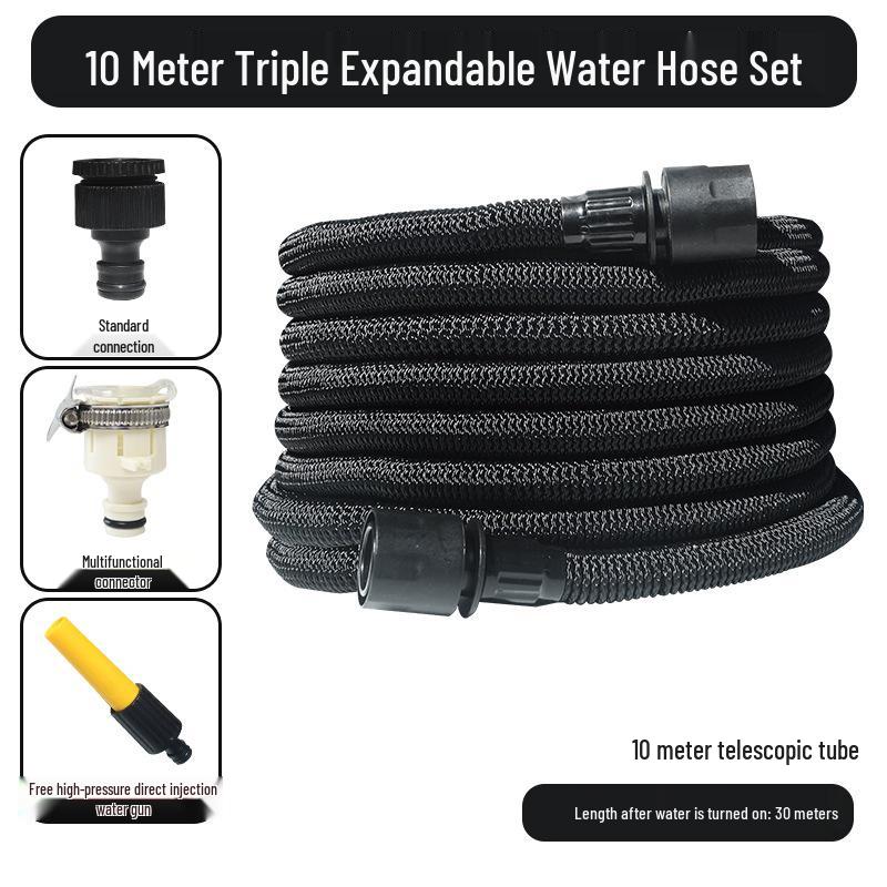 Retractable High-Pressure Hose: Versatile Car Wash & Garden Watering Tool for Easy Storage