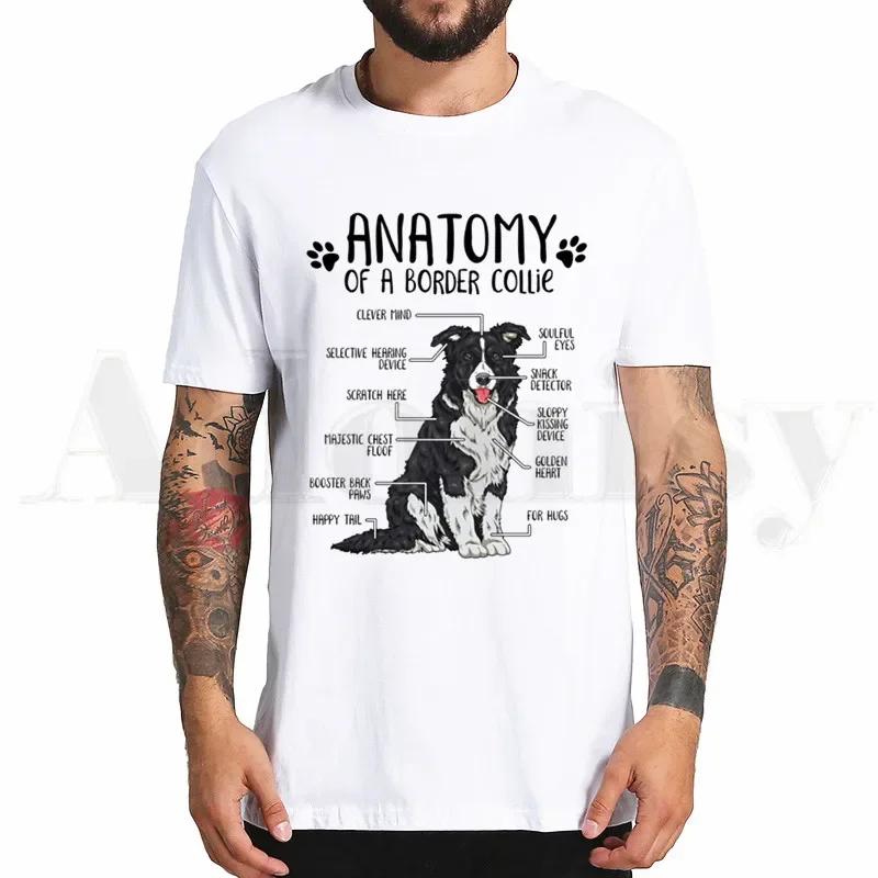 Border Collie Print Tshirt Hip Hop Girl Print Top Tees Harajuku Dog Cartoon Funny Kawaii Art Tshirts Men Fashion Summer Tshirts